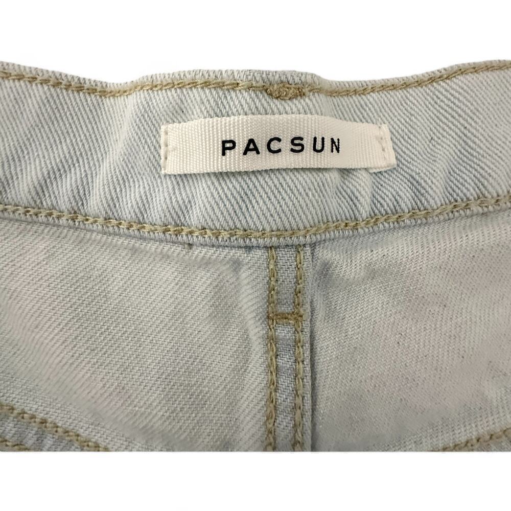 PacSun Light Indigo Ripped High Rise Baggy Jeans (30) - Picture 13 of 16